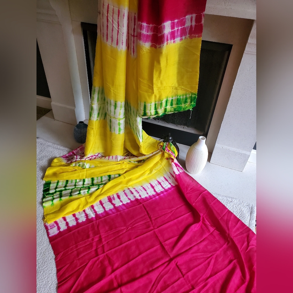 Women Pure Silk Hand Shibori Saree